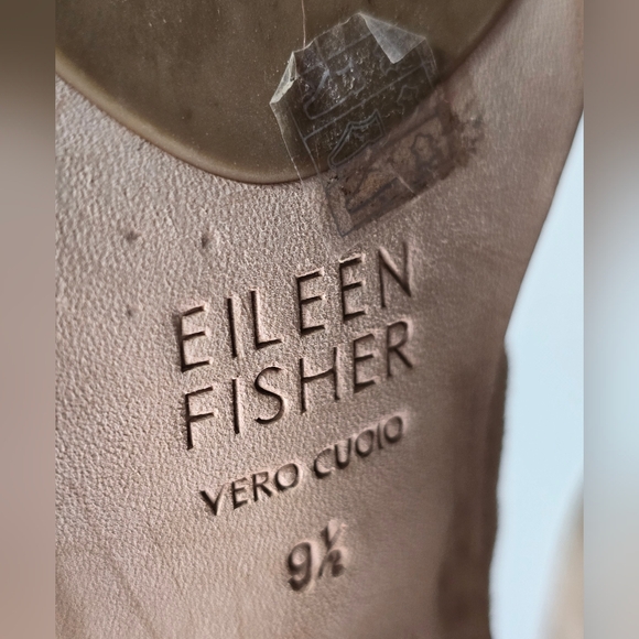 Eileen Fisher Patsy Beige Metallic Leather Sandals Women's Size 9.5 - Picture 15 of 15